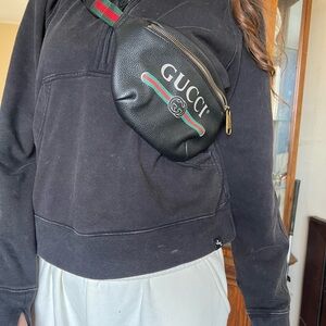 Black Gucci Fanny Pack